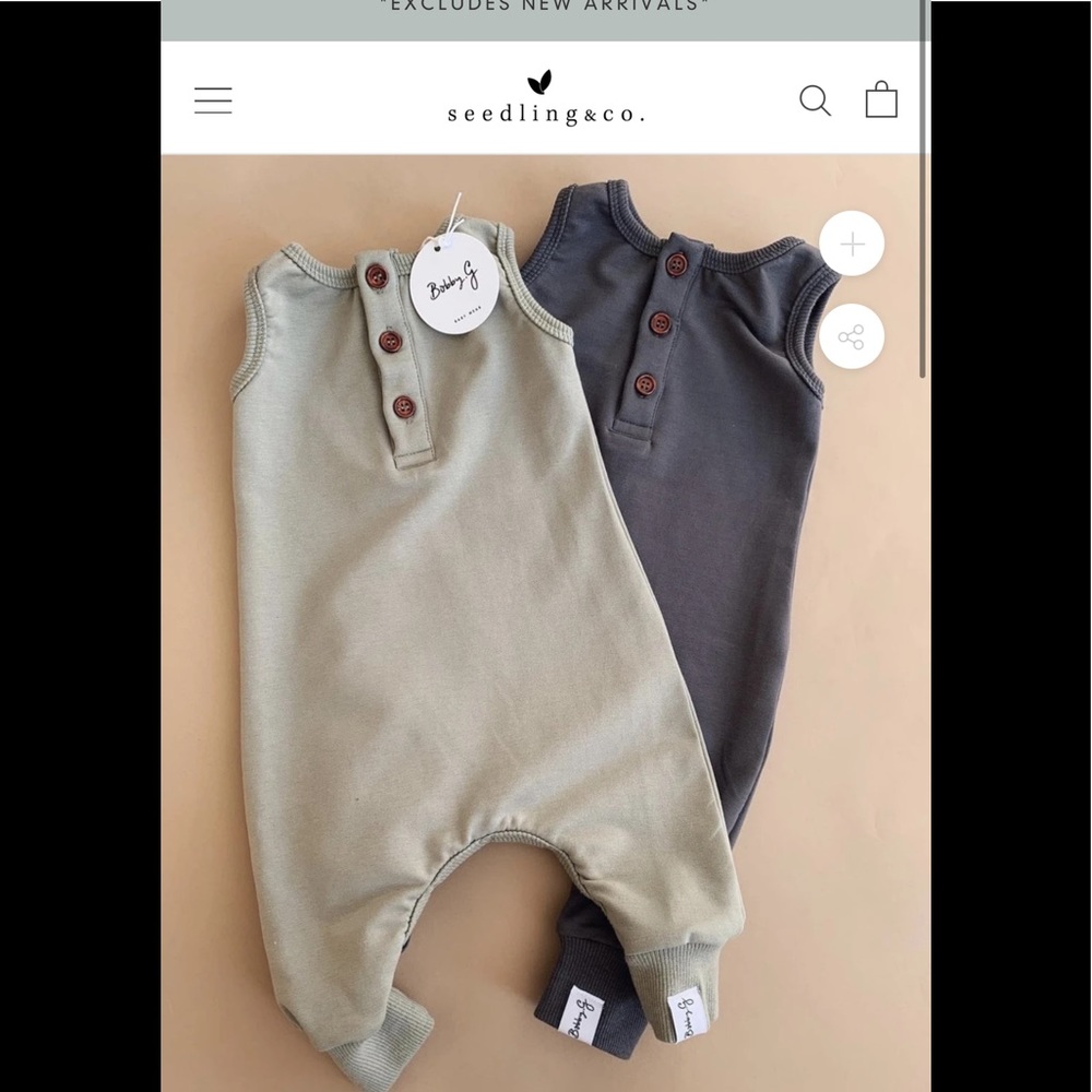 Bobby G Baby Gray Romper | 18-24months